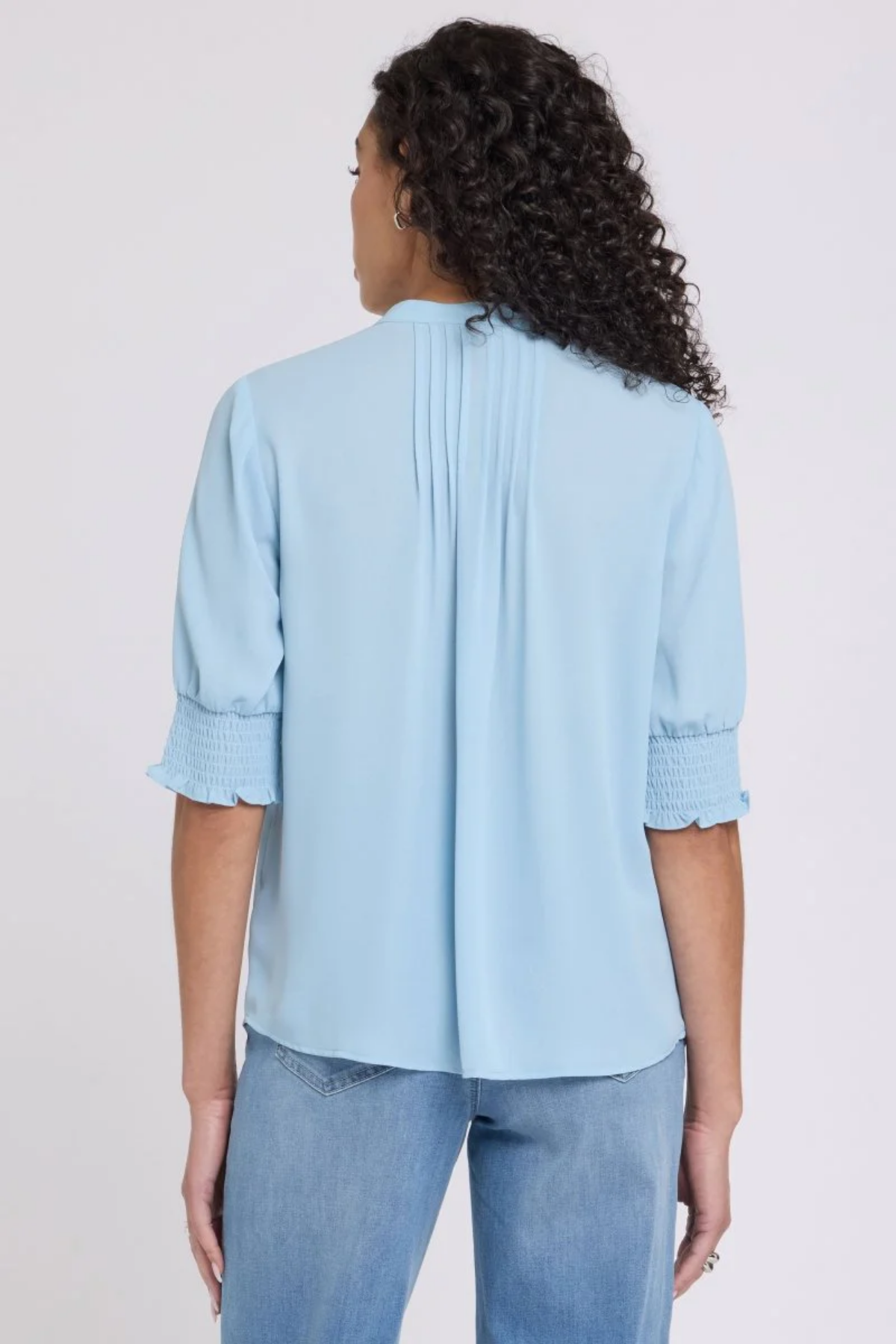 Pleated Short Sleeved Blouse