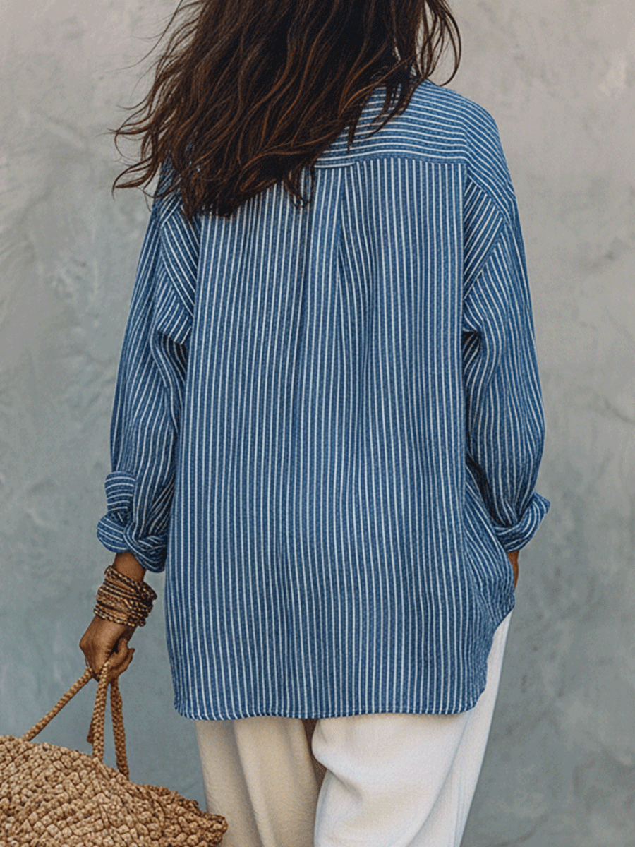 Bohemian Blue Stripe Shirt