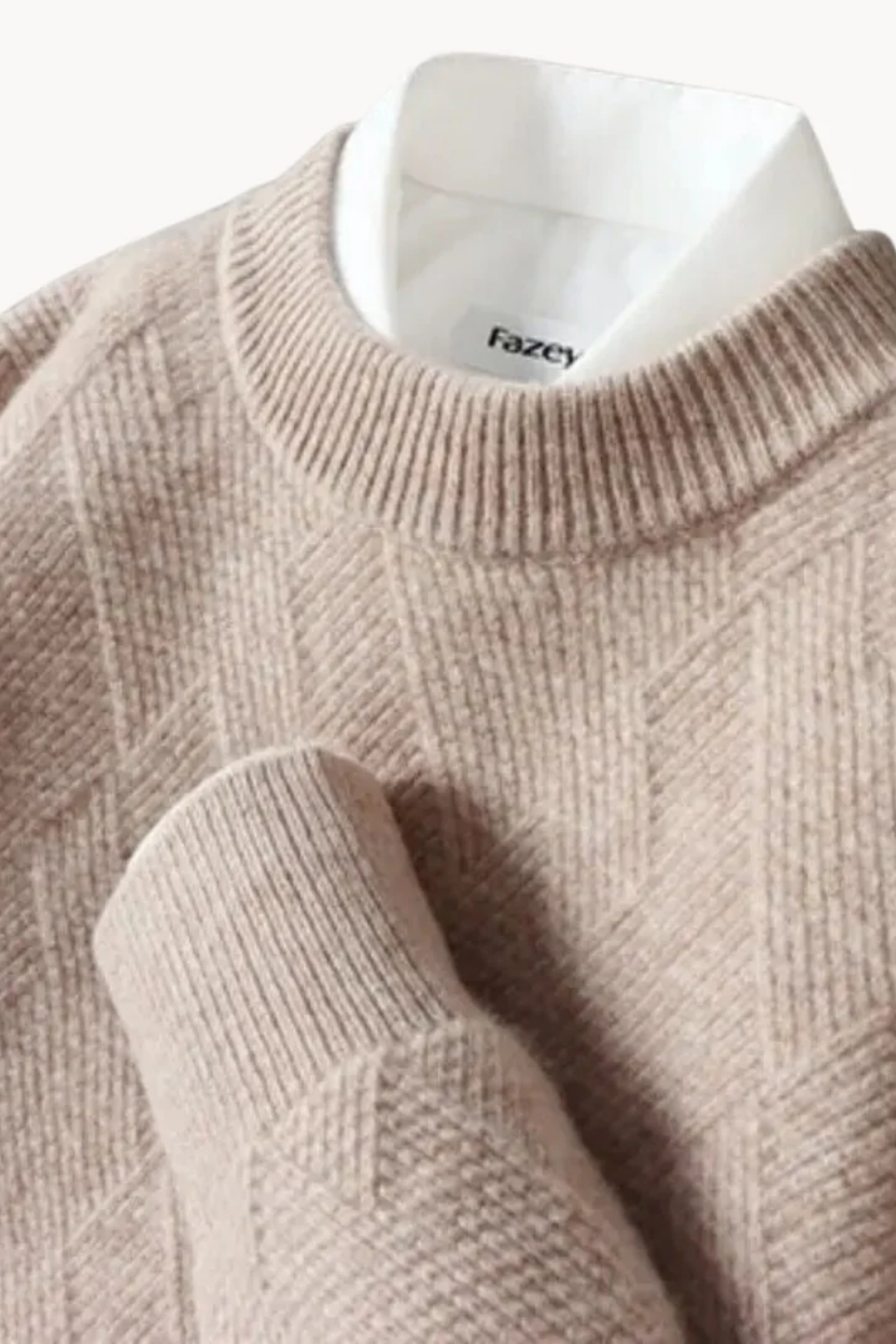 Woven Crew Sweater