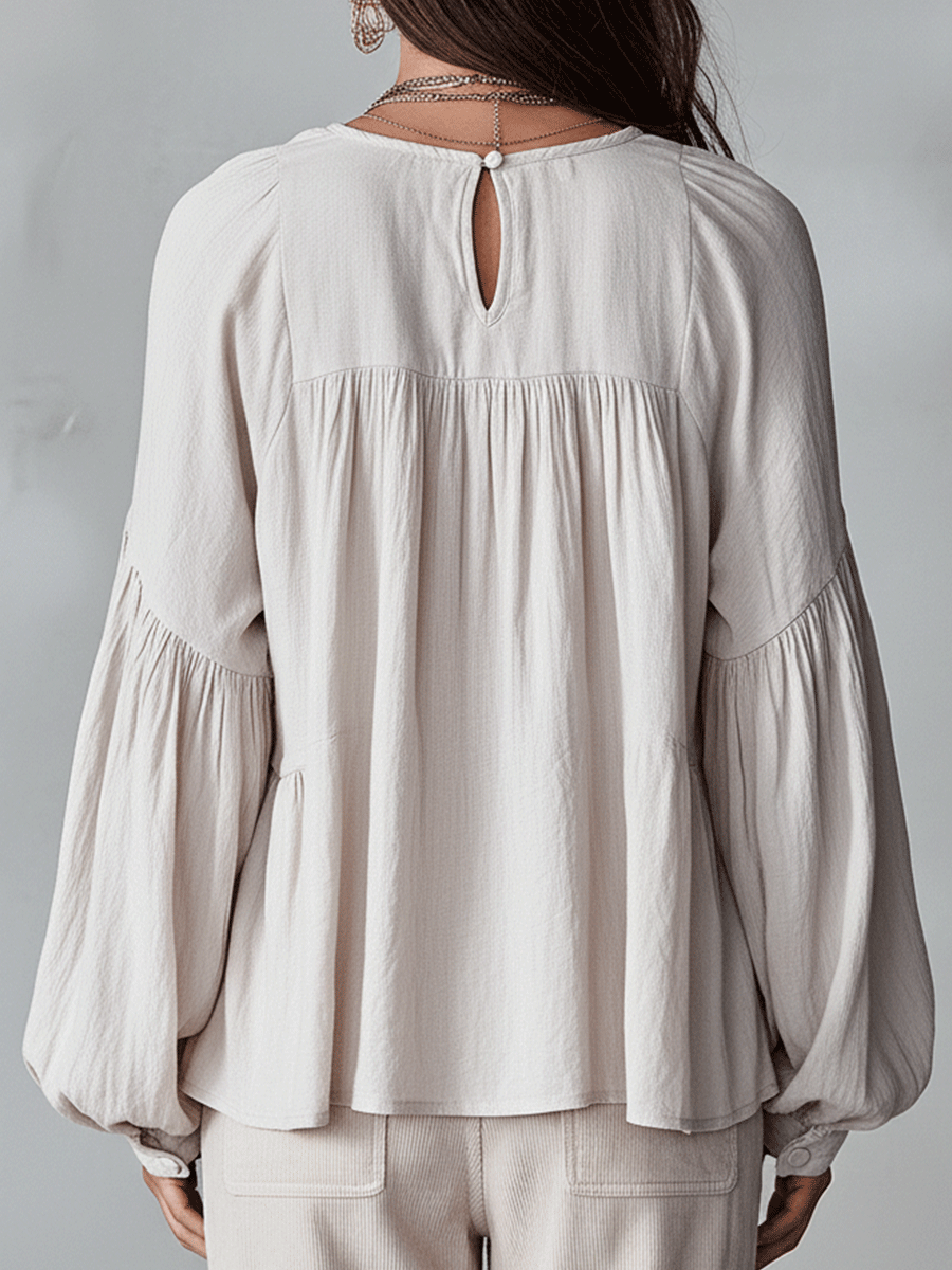 Airy Vintage Ruffle Bohemian Blouse