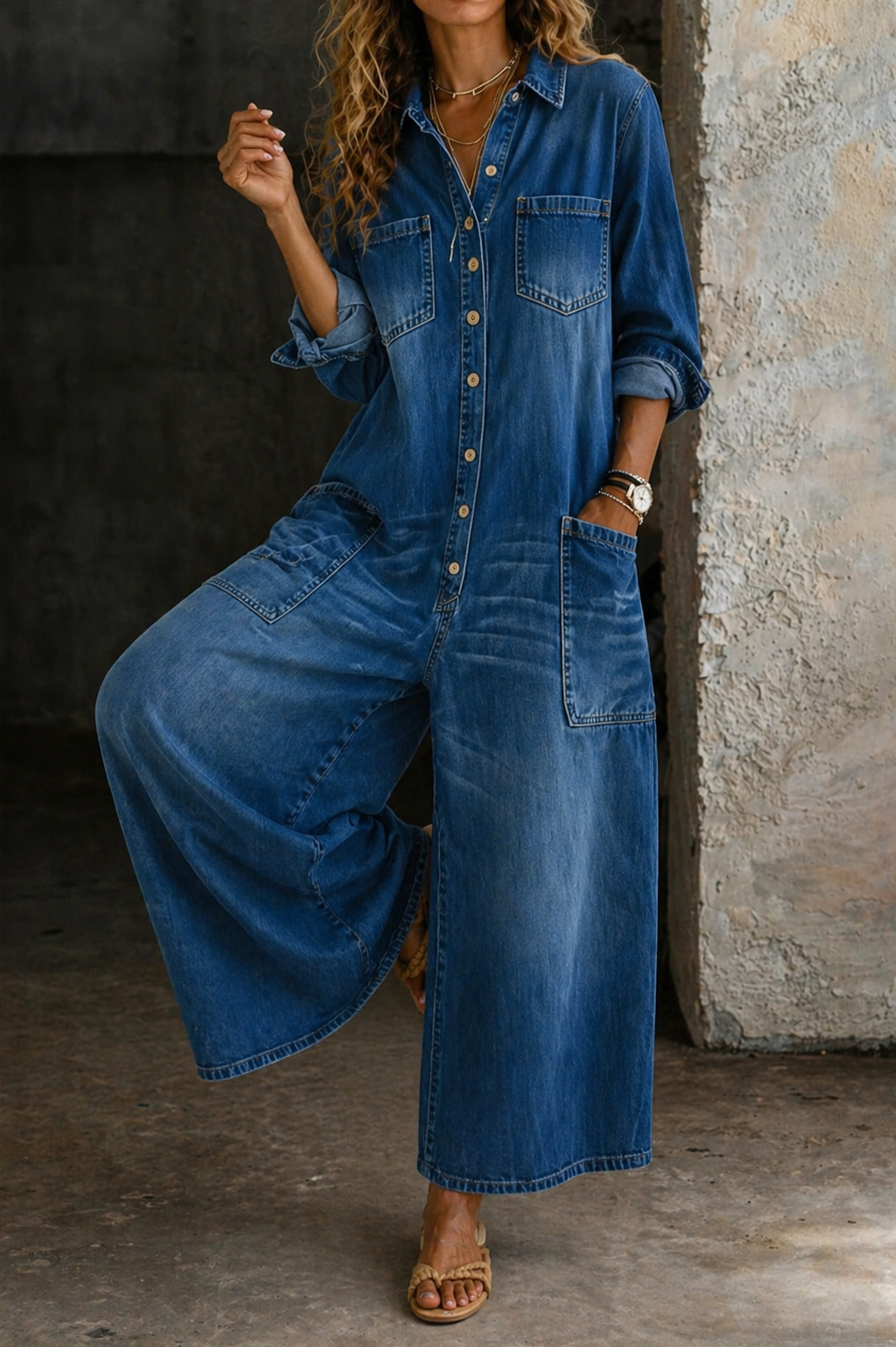 VIVIENNE | Casual Denim Jumpsuit