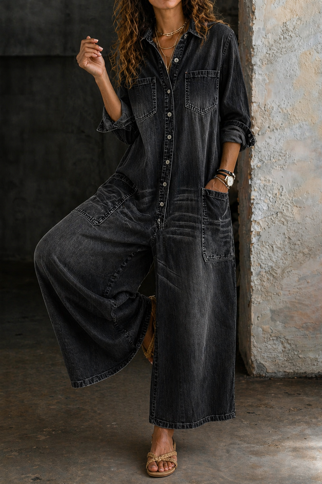 VIVIENNE | Casual Denim Jumpsuit