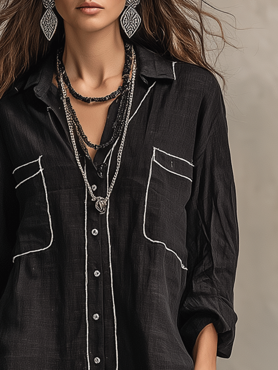 Modern Bohemian Black Shirt