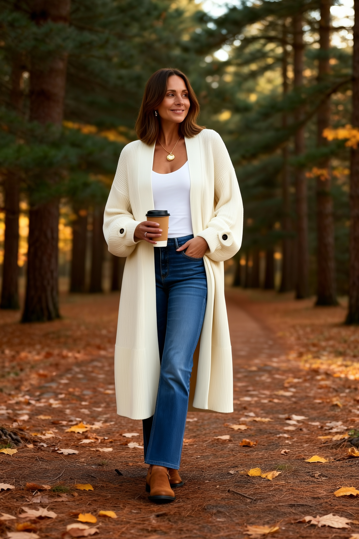 Hermiza™ Long Cardigan Open Front Coat