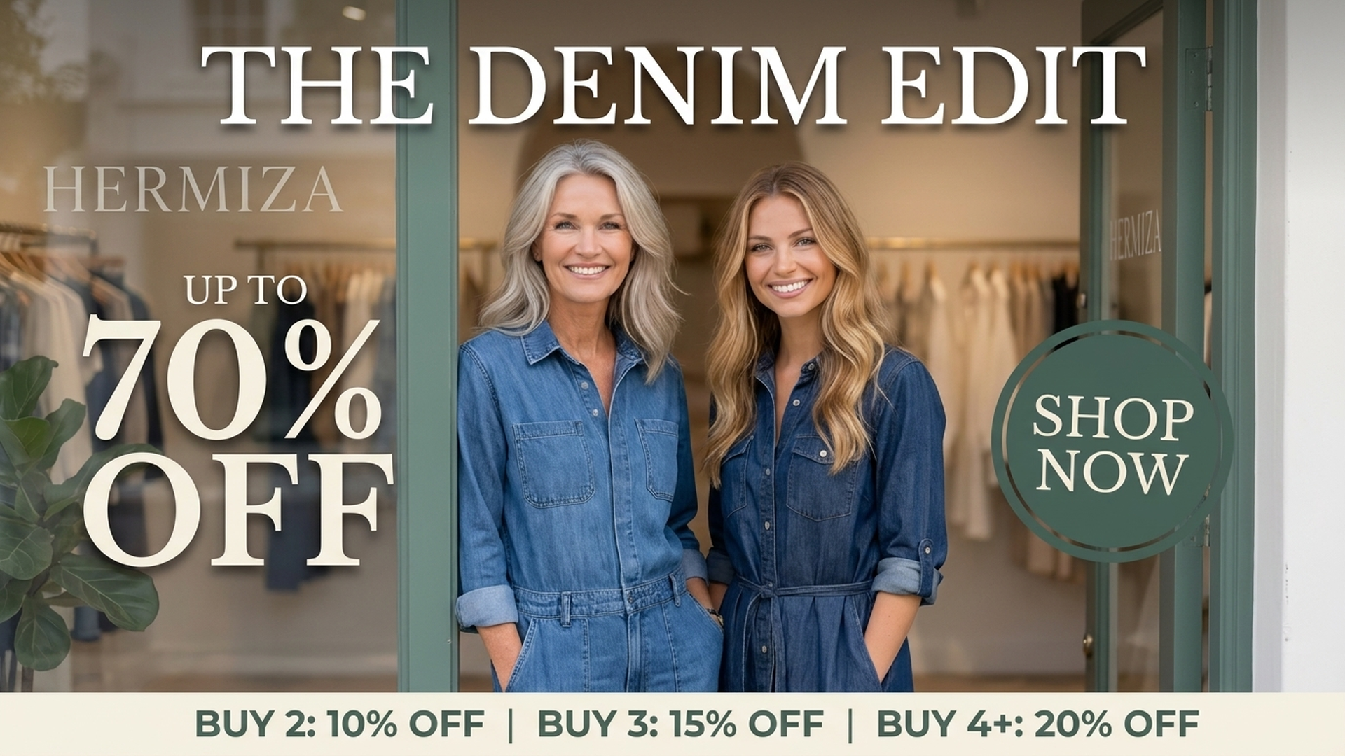 Hermiza denim collection banner