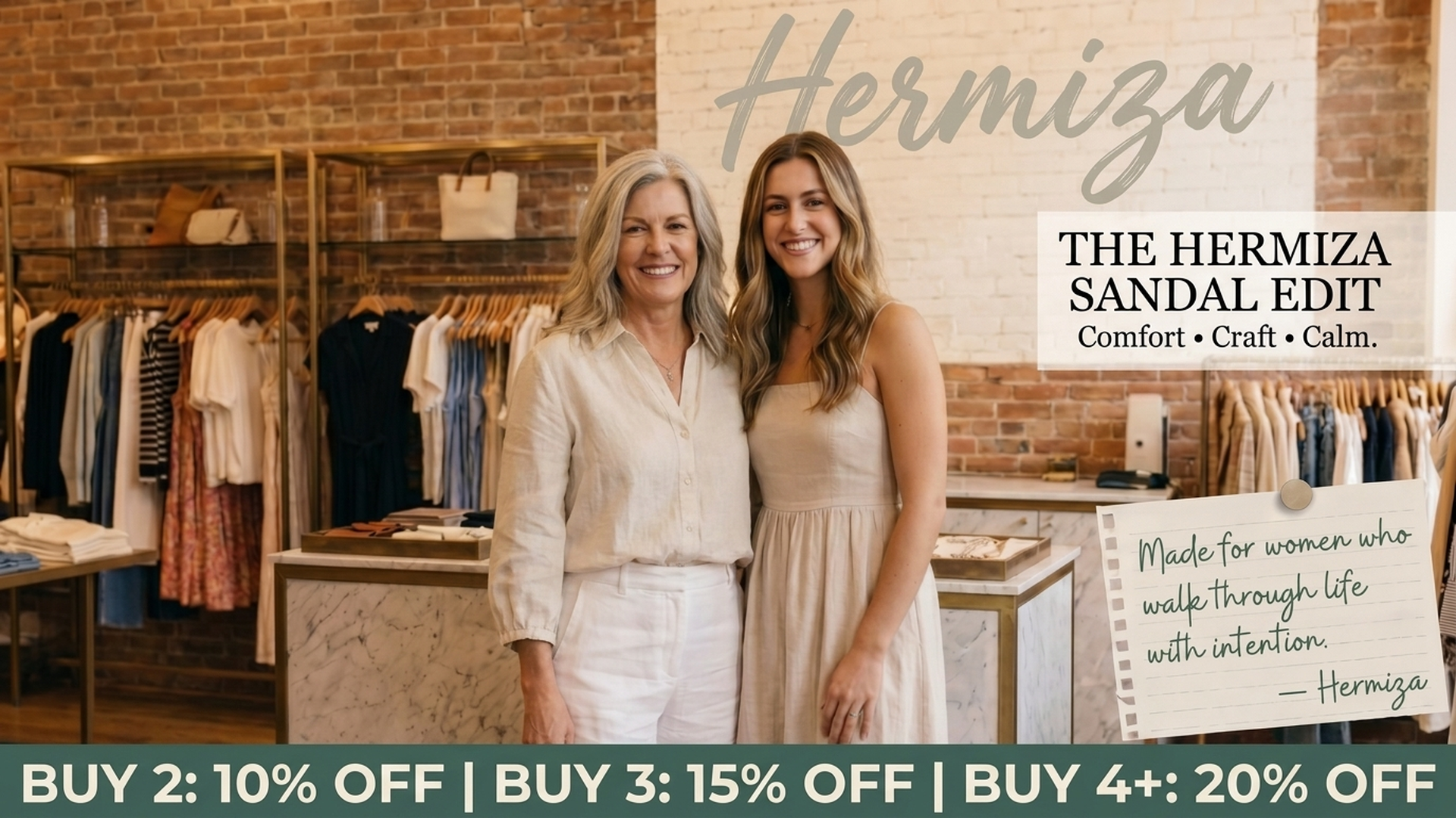 Hermiza sandals collection banner