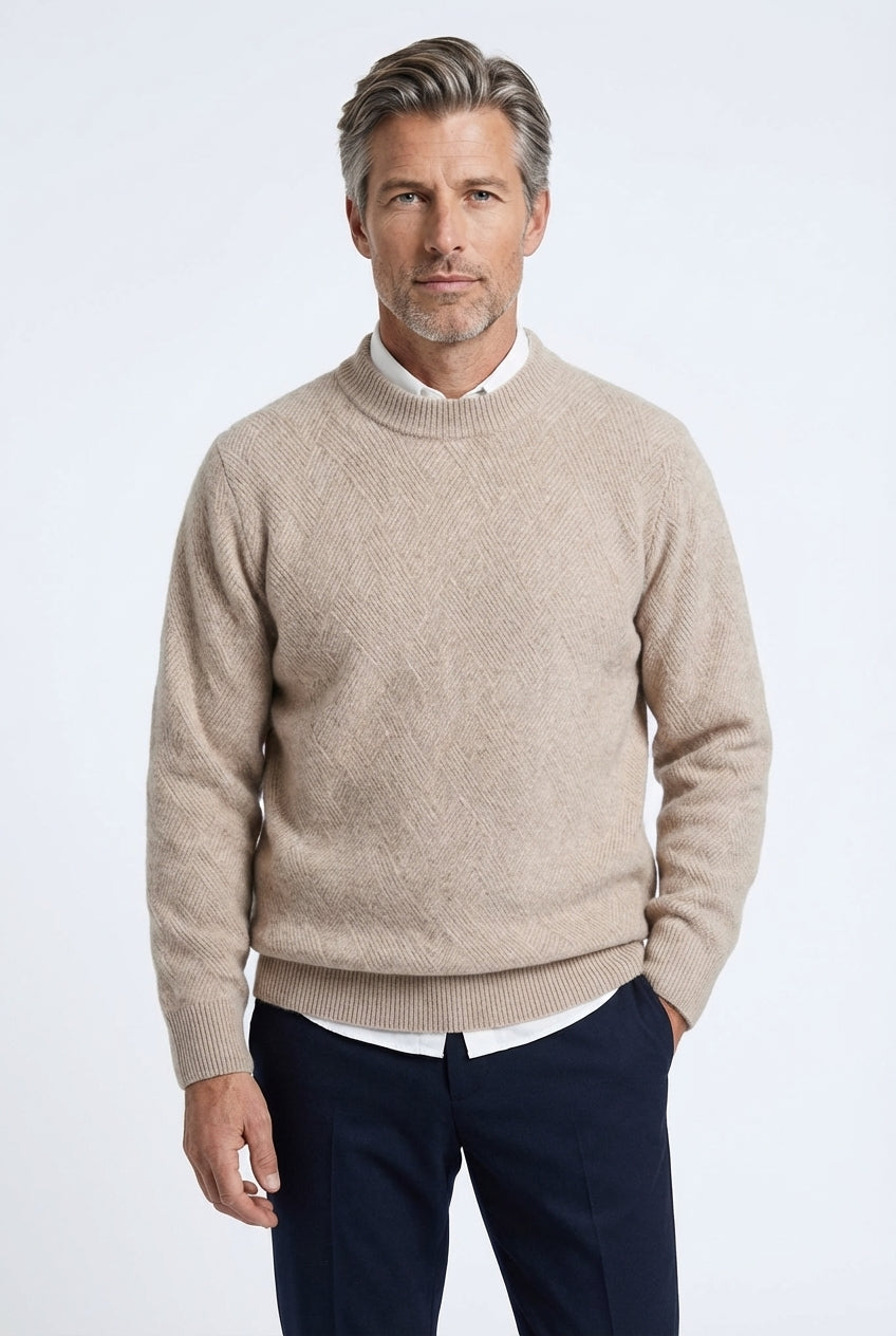 Woven Crew Sweater