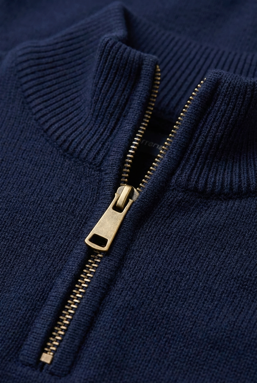 Stripe Quarter-Zip Sweater