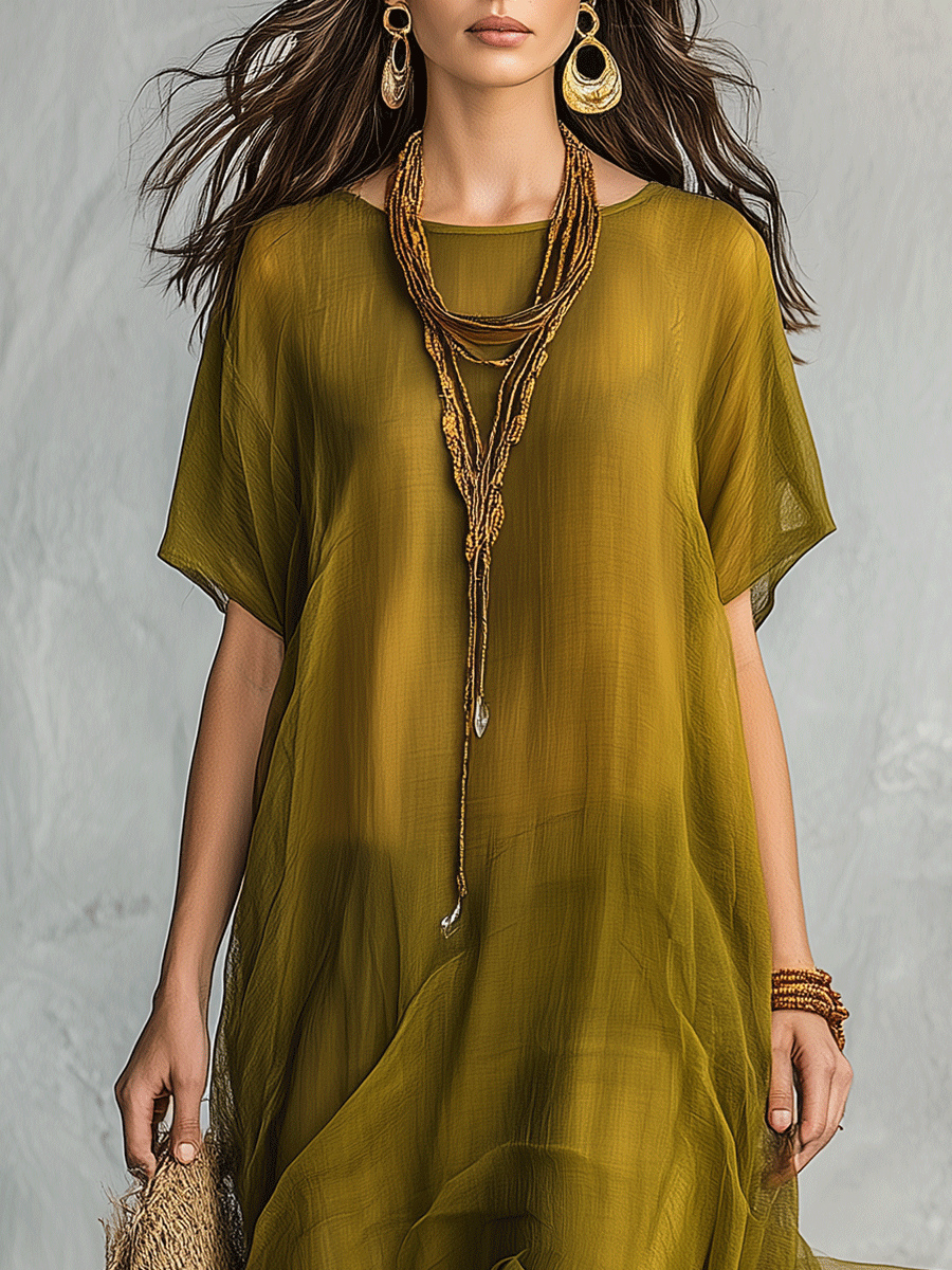 IVY | Olive Green Bohemian Maxi Dress