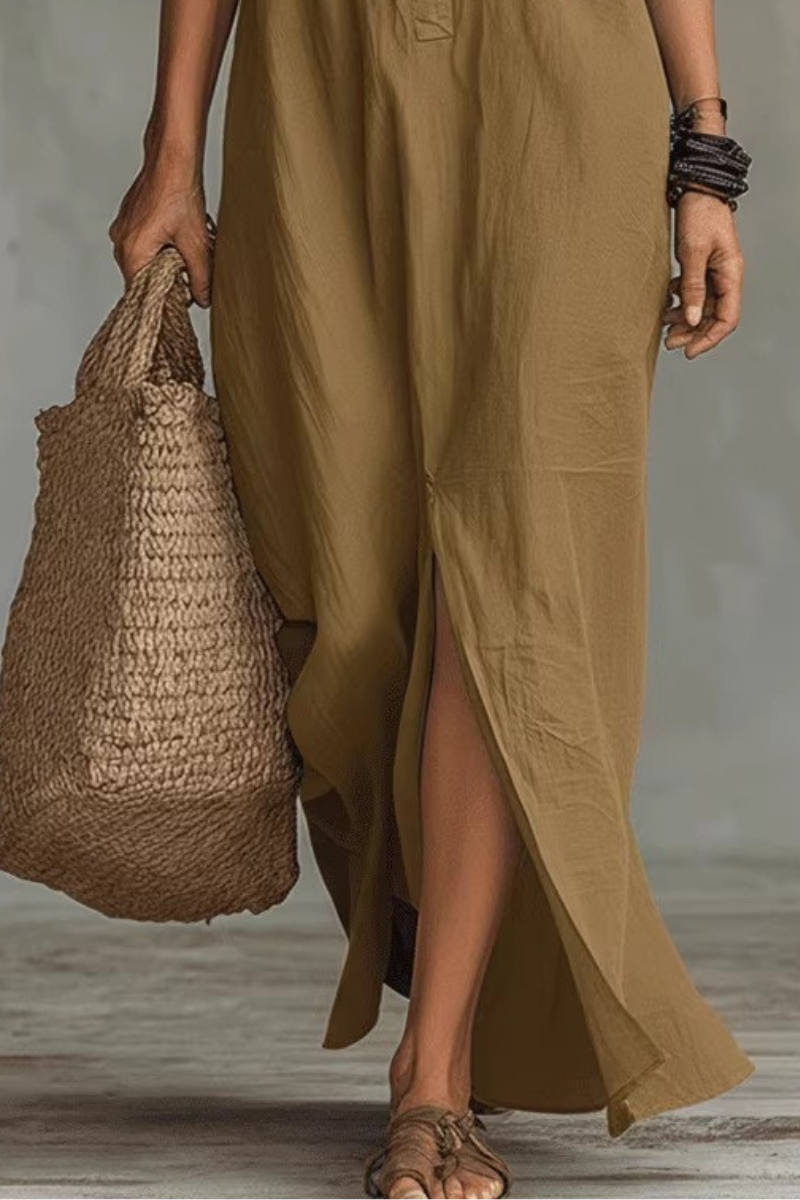Bohemian Charm Casual Button dress