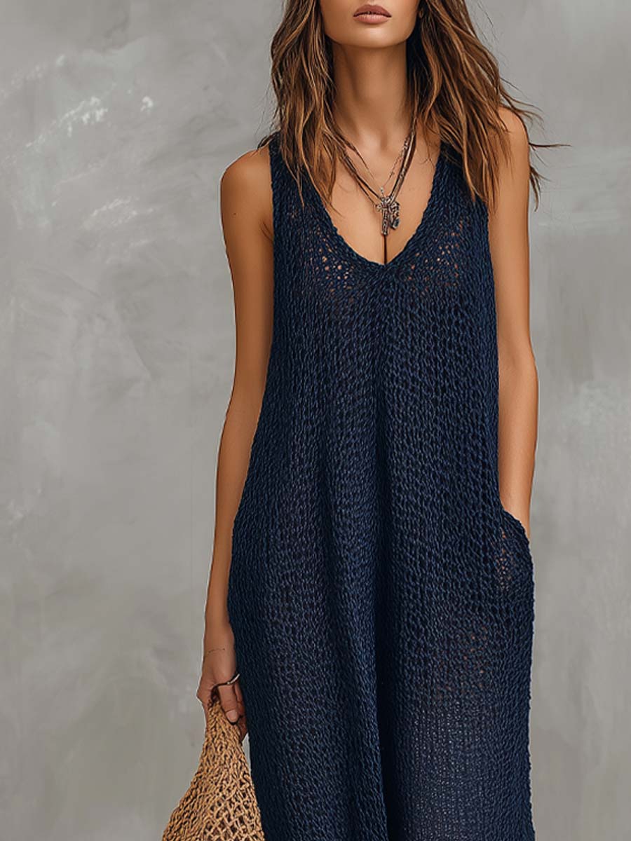 Bohemian Holiday Knitted Jumpsuit