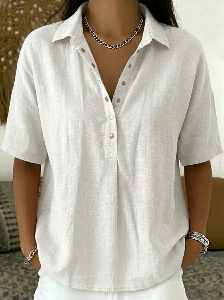 Women’s Polo Shirt – Casual Short Sleeve Summer Top