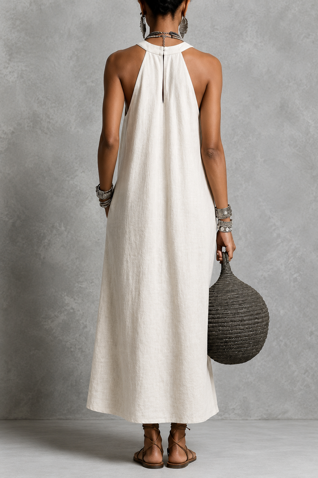 SIENNA | Effortless Halter Maxi Dress