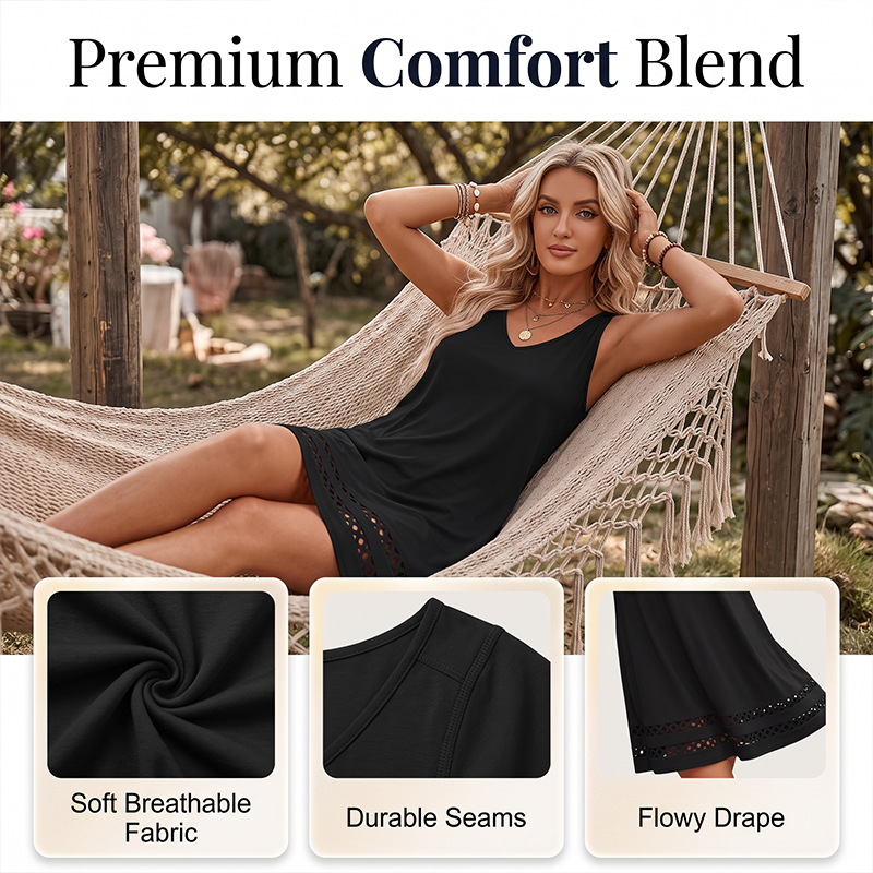 RAYA | Easy Sleeveless V-Neck Short Dress