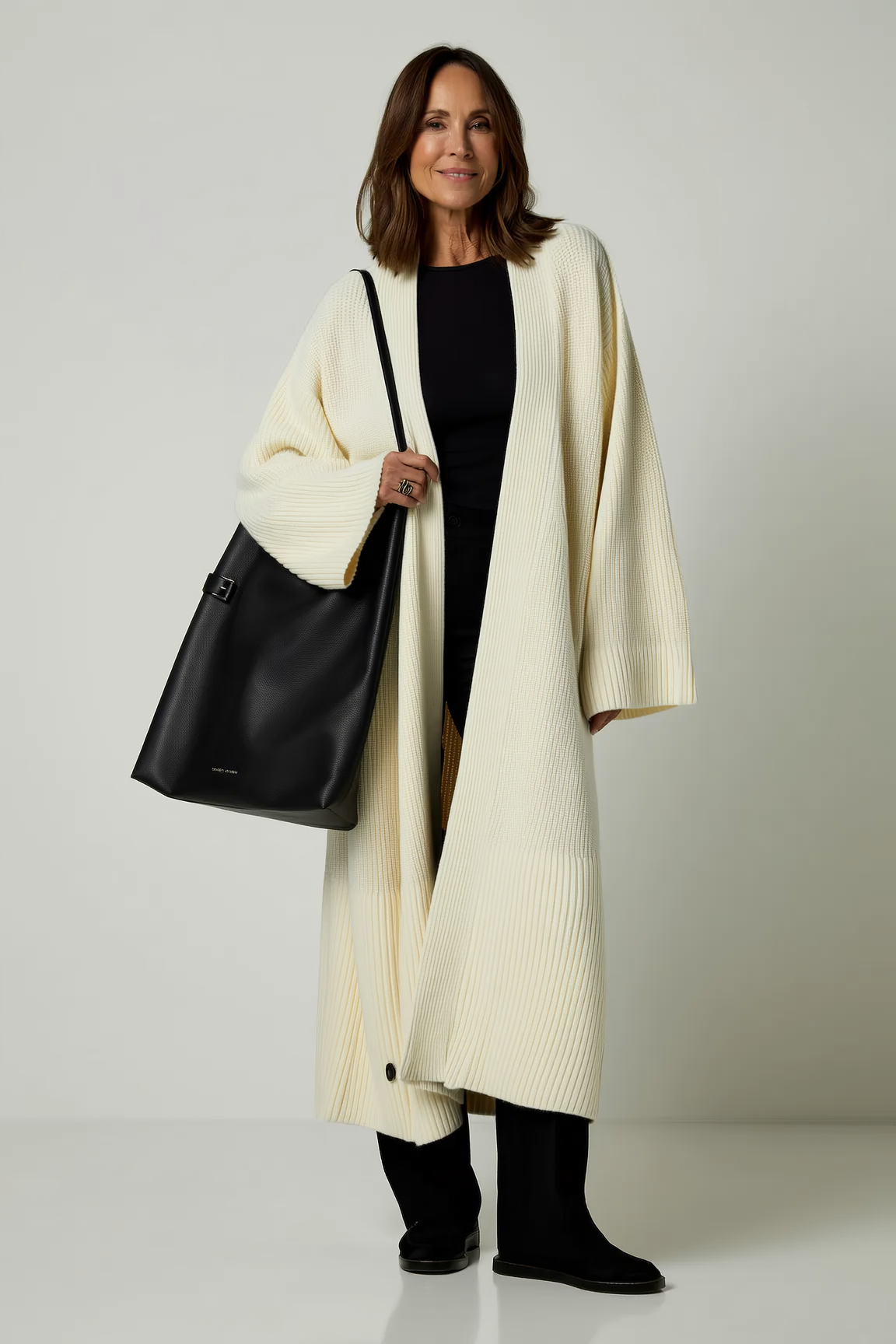 Hermiza™ Long Cardigan Open Front Coat