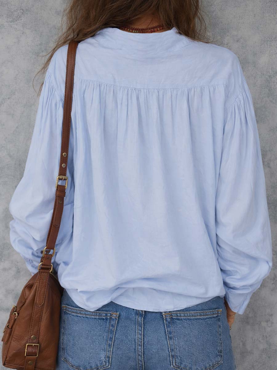 Ruffle Cuff Bohemian Blouse