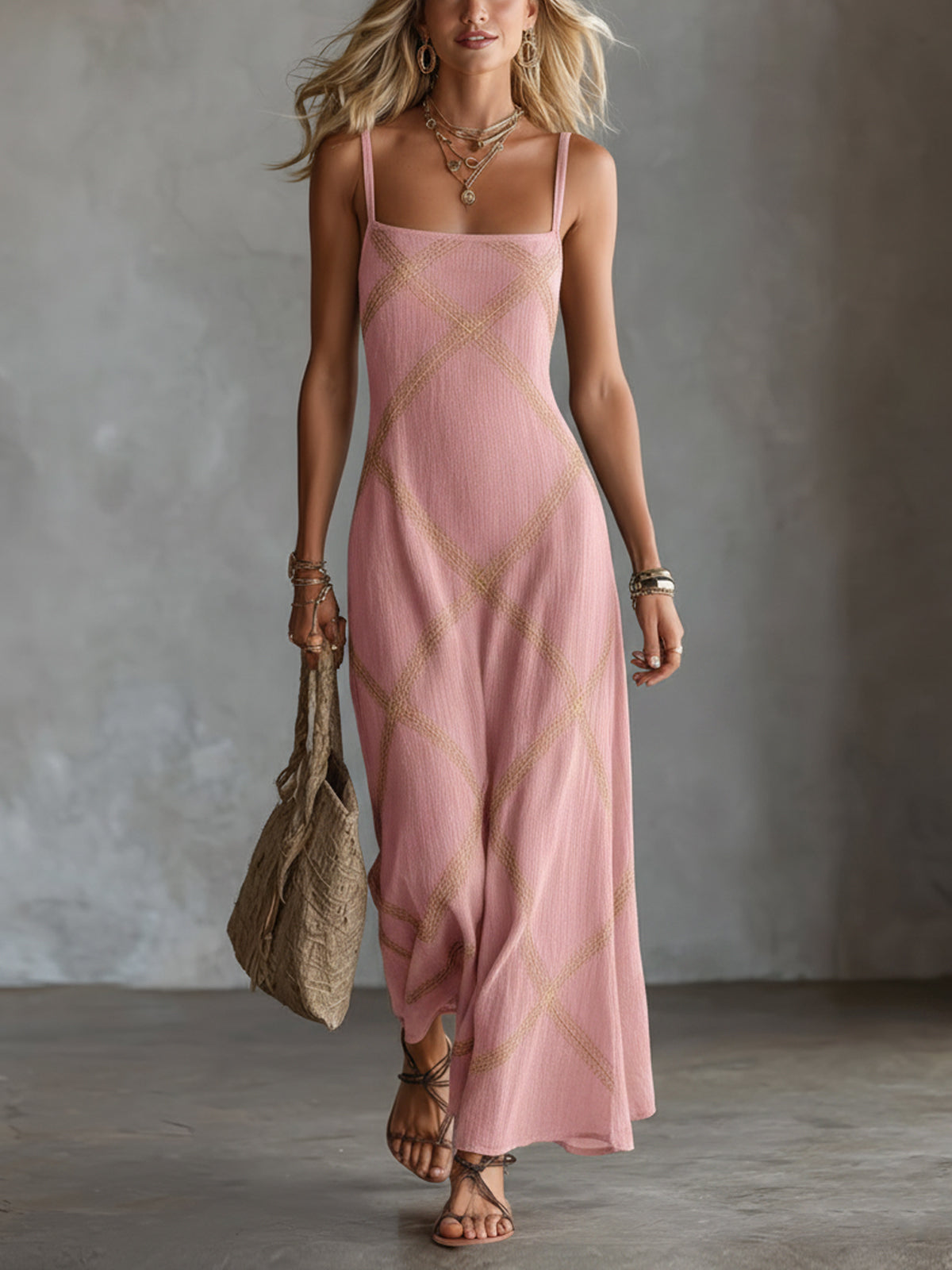 MARLA | Elegant Printed Sleeveless Maxi Dress