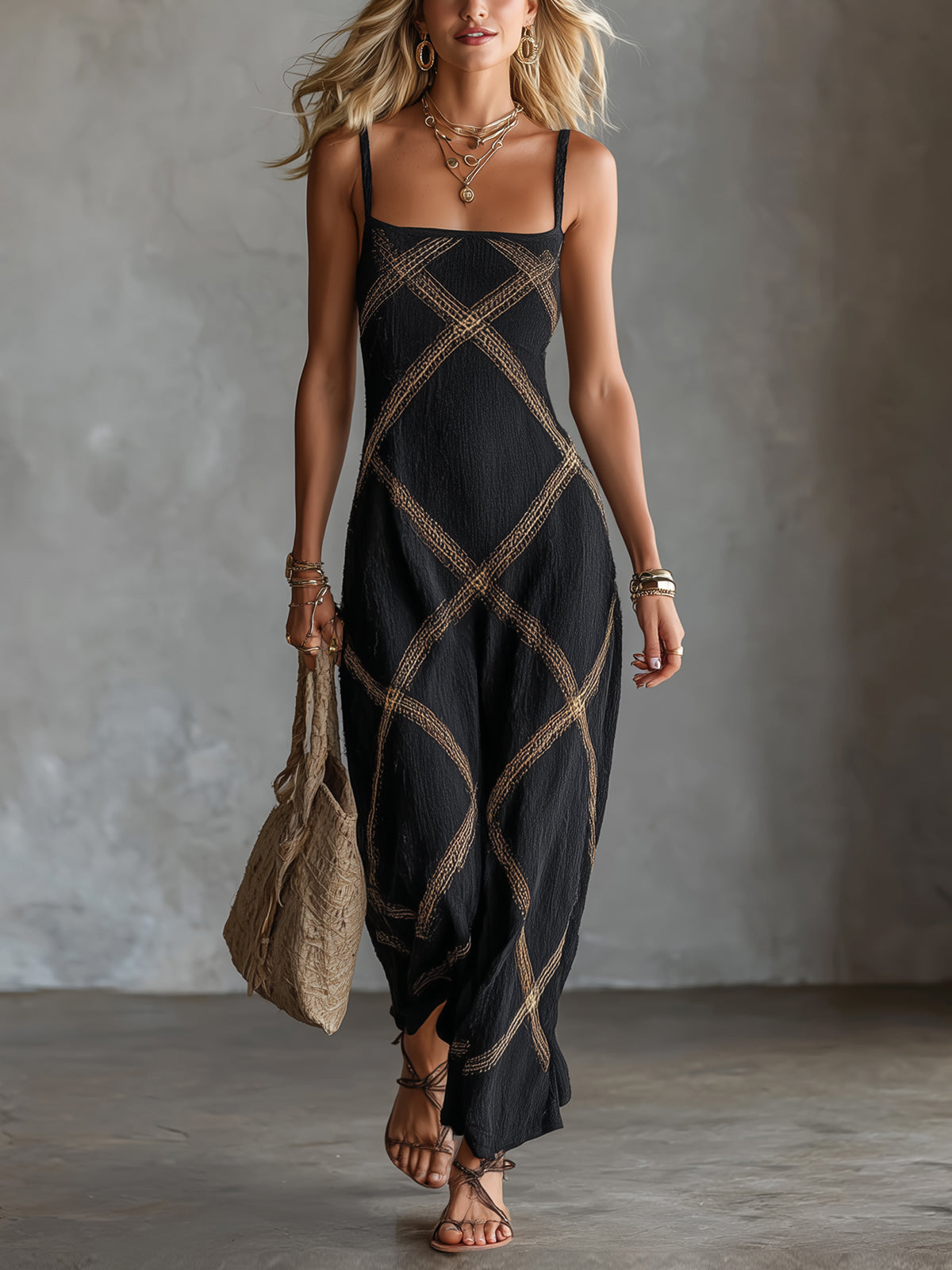 MARLA | Elegant Printed Sleeveless Maxi Dress