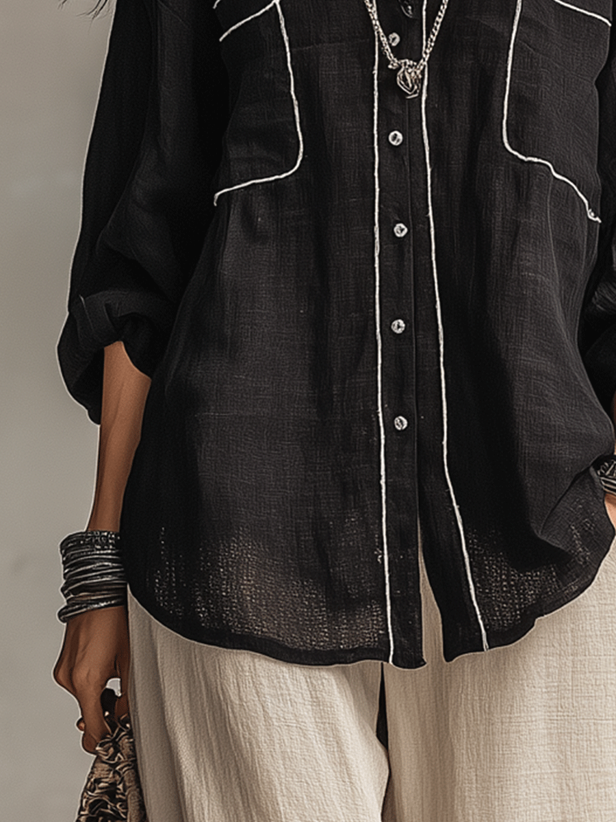 Modern Bohemian Black Shirt
