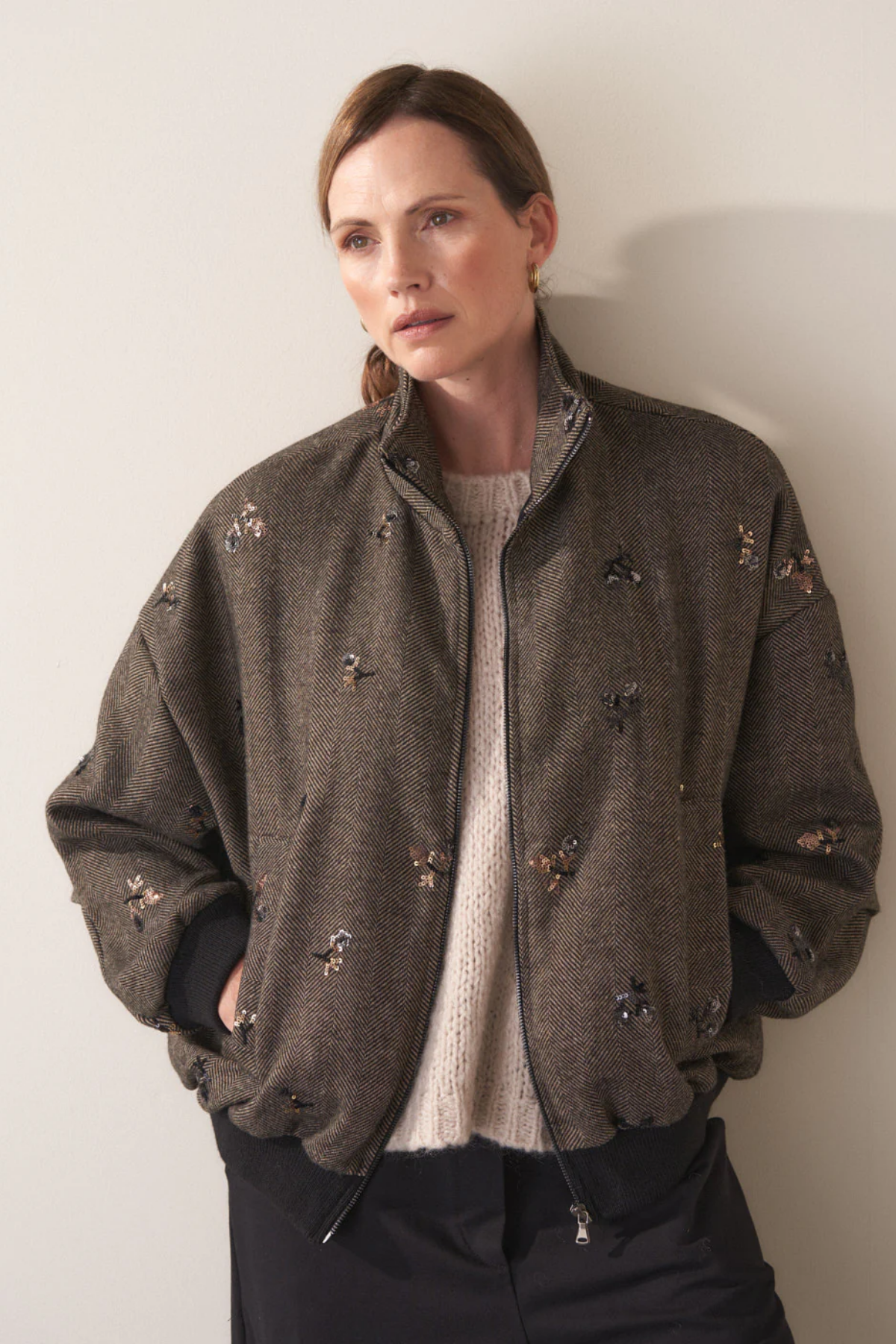 Embroided Bomber Jacket
