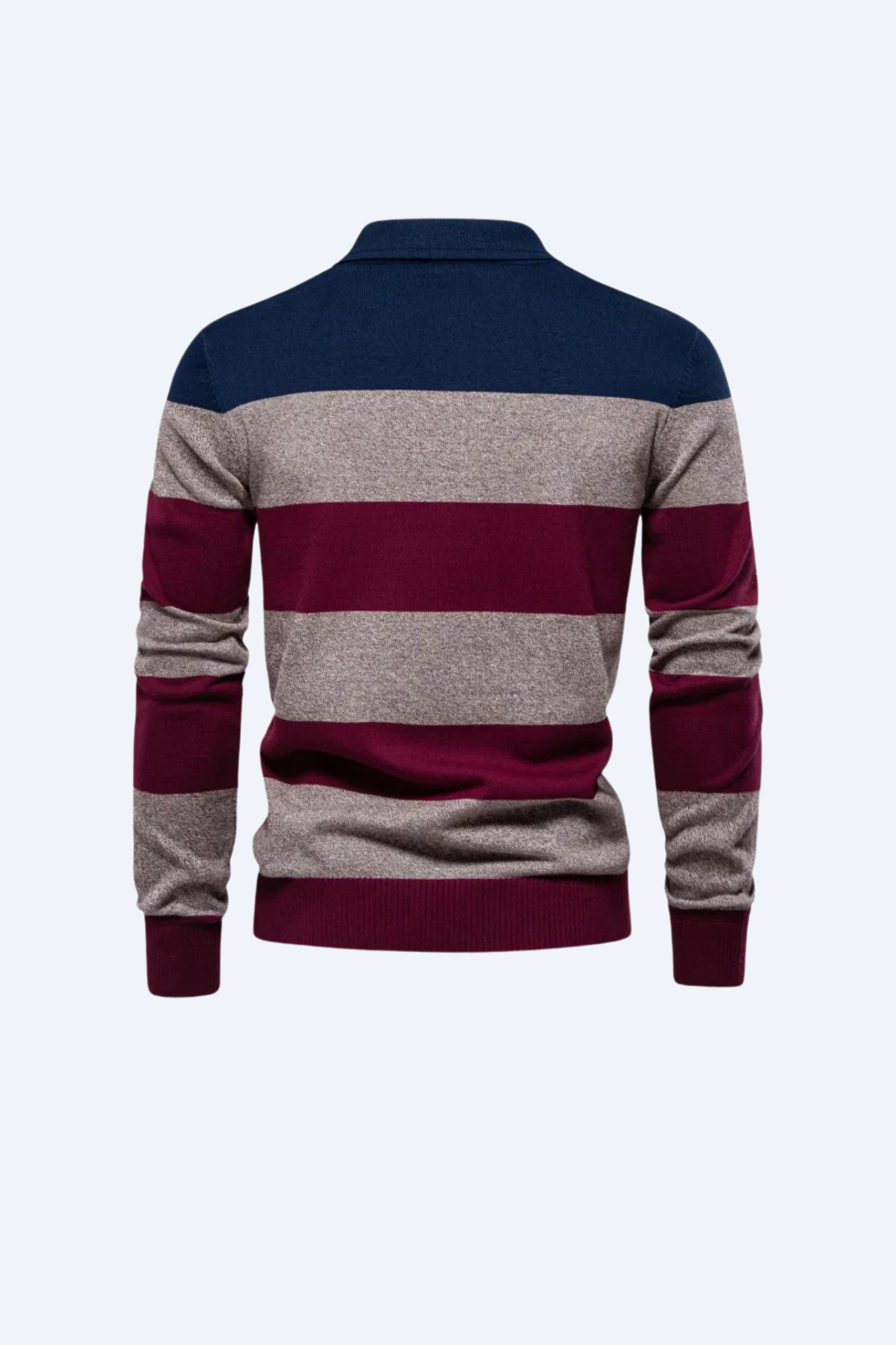 Striped Polo Knit Sweater