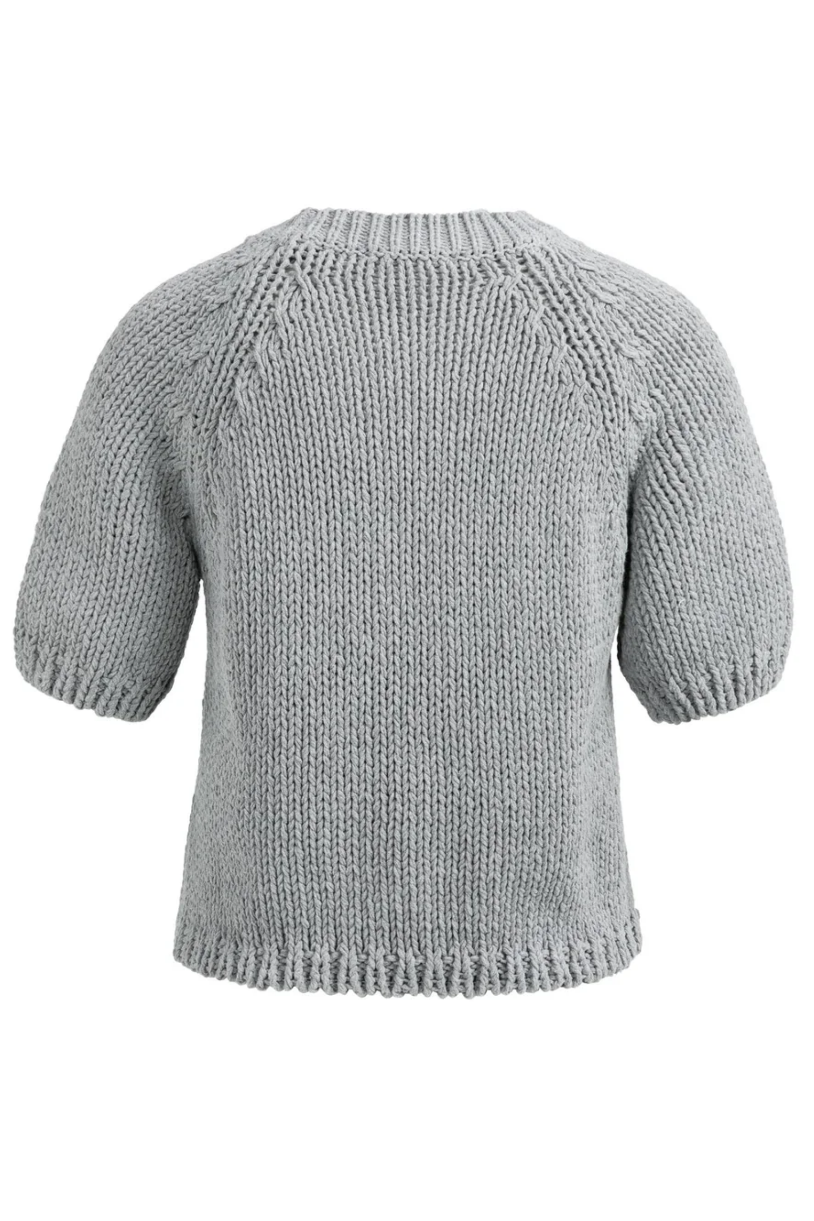 Chunky Knit Sweater with Short Sleeves