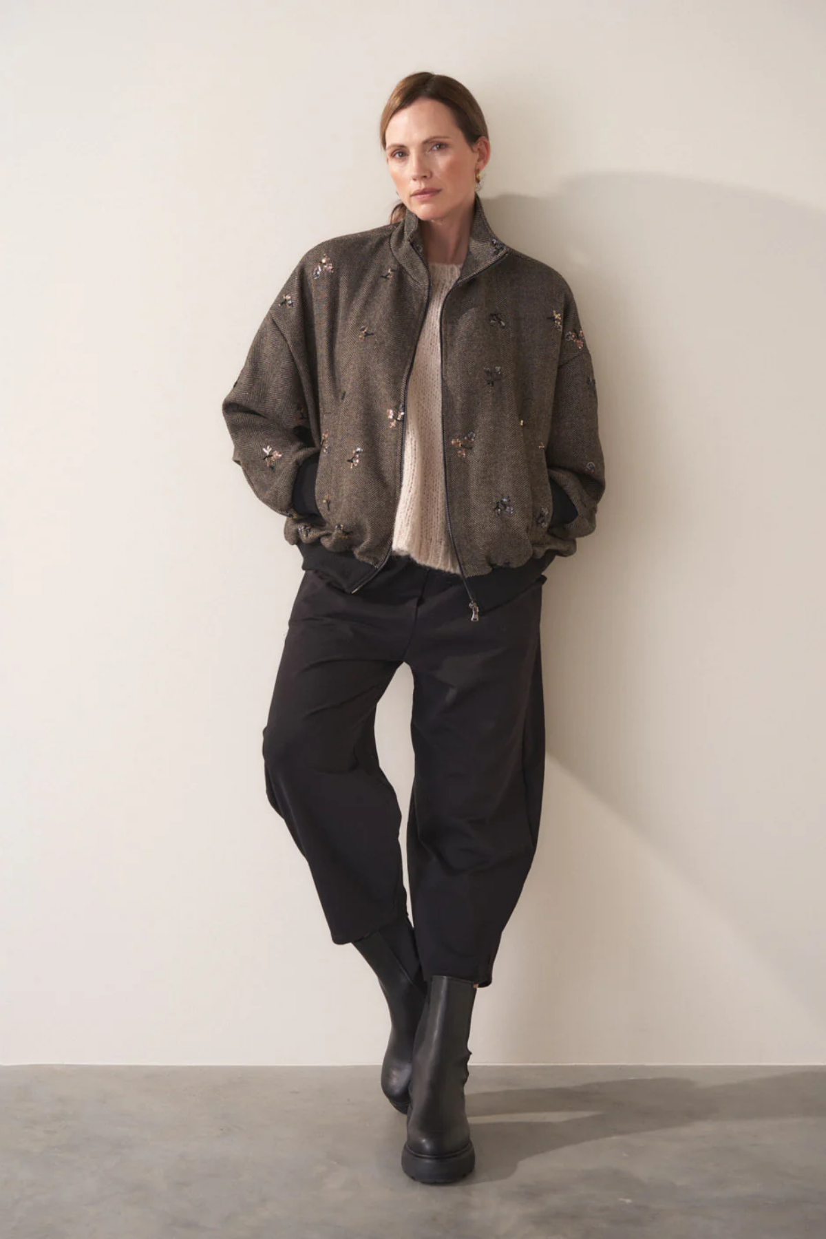 Embroided Bomber Jacket