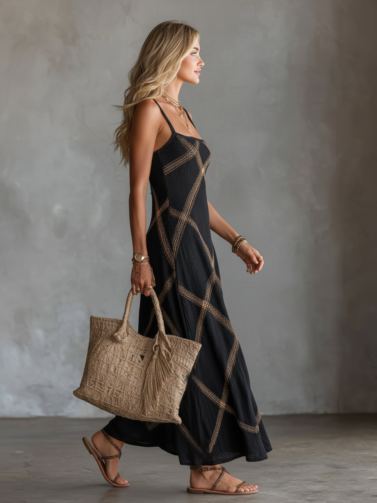 MARLA | Elegant Printed Sleeveless Maxi Dress