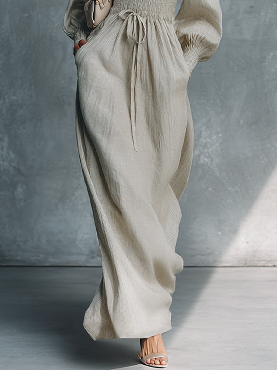 ELSA | Elegant V-Neck Long Maxi Dress