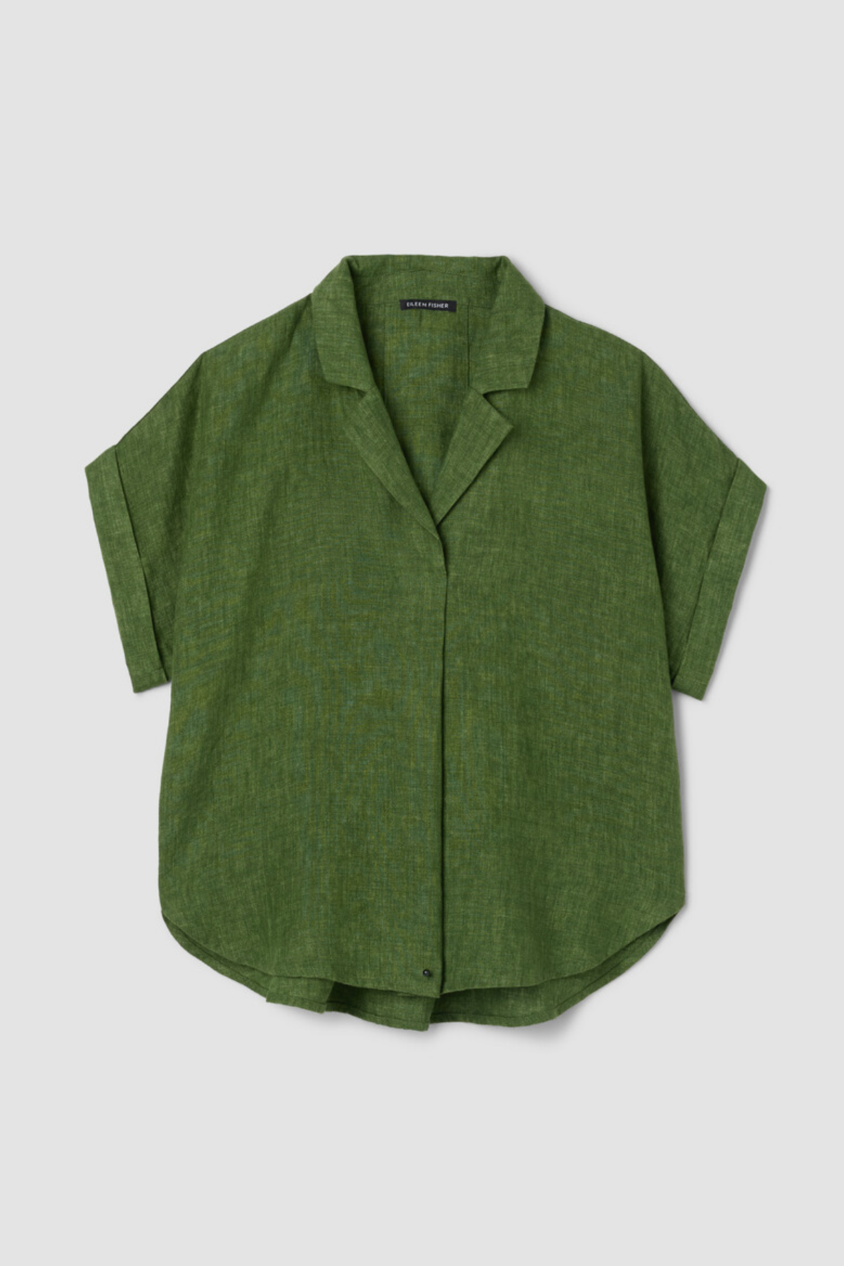 Washed Organic Linen Collar Top