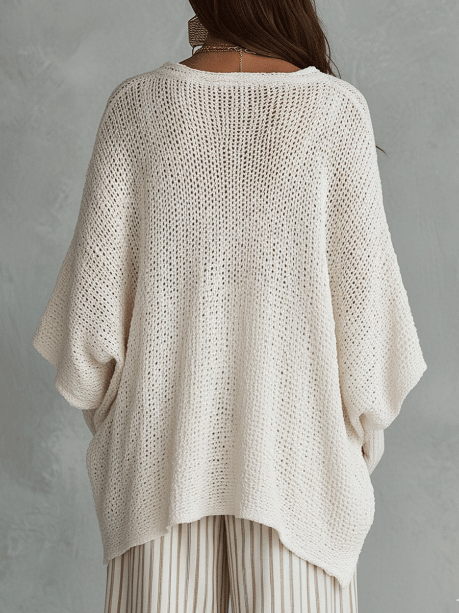 Effortless Bohemian Pullover Knit Top
