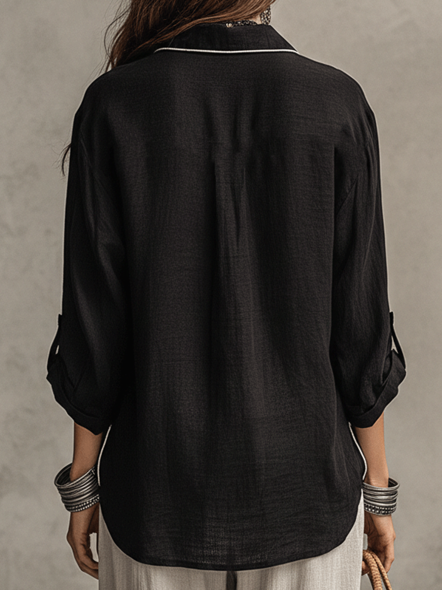 Modern Bohemian Black Shirt