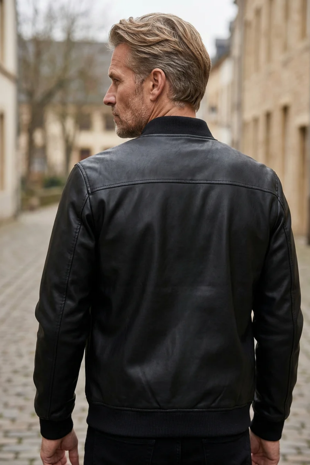 Leather Bomber Jacket