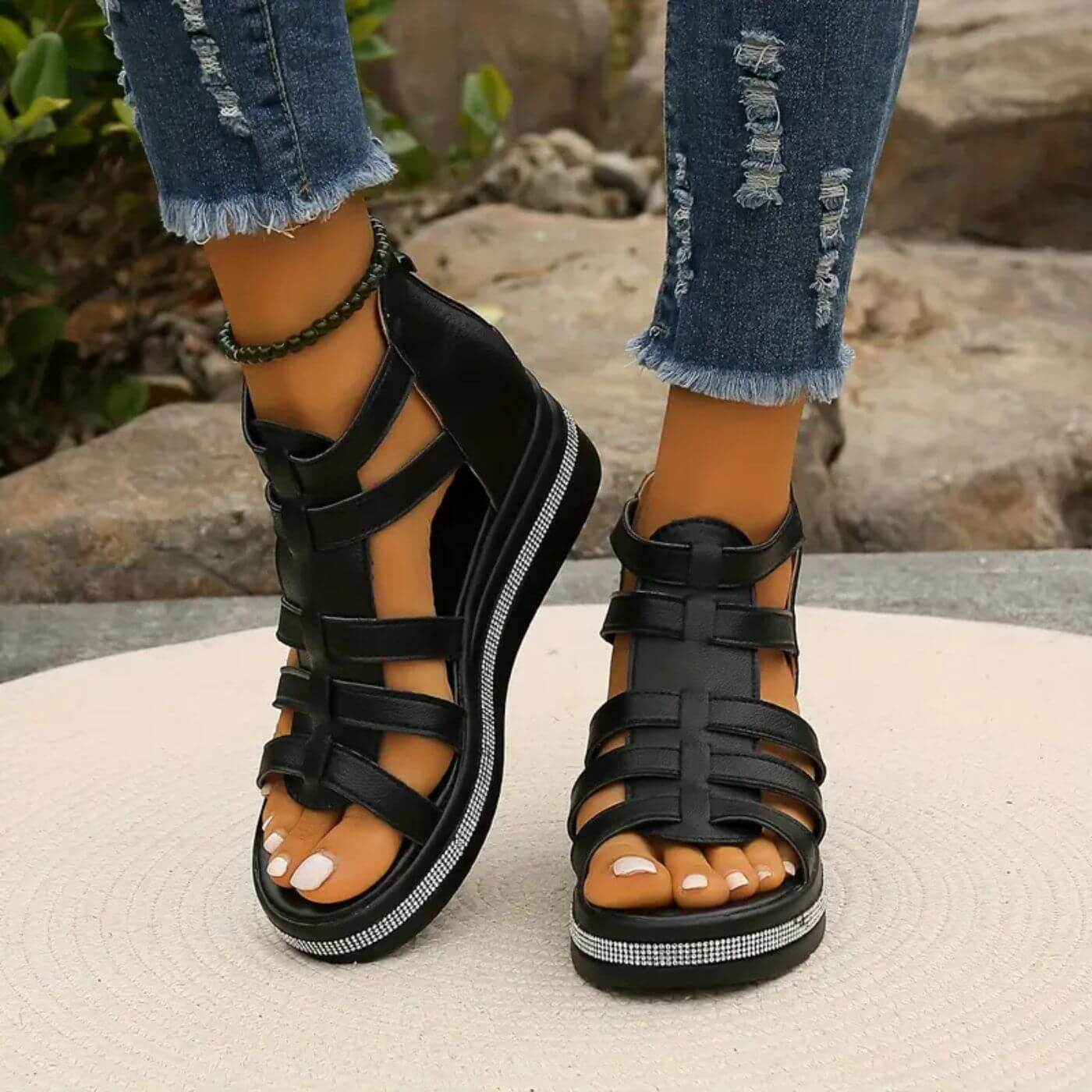 Elegant Wedge Orthopedic Sandals