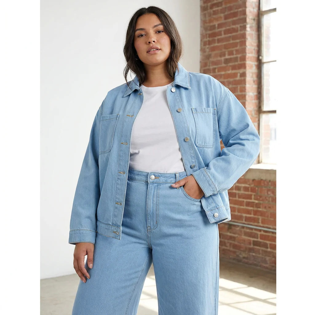 Saylor | Relaxed Denim-Look Dress