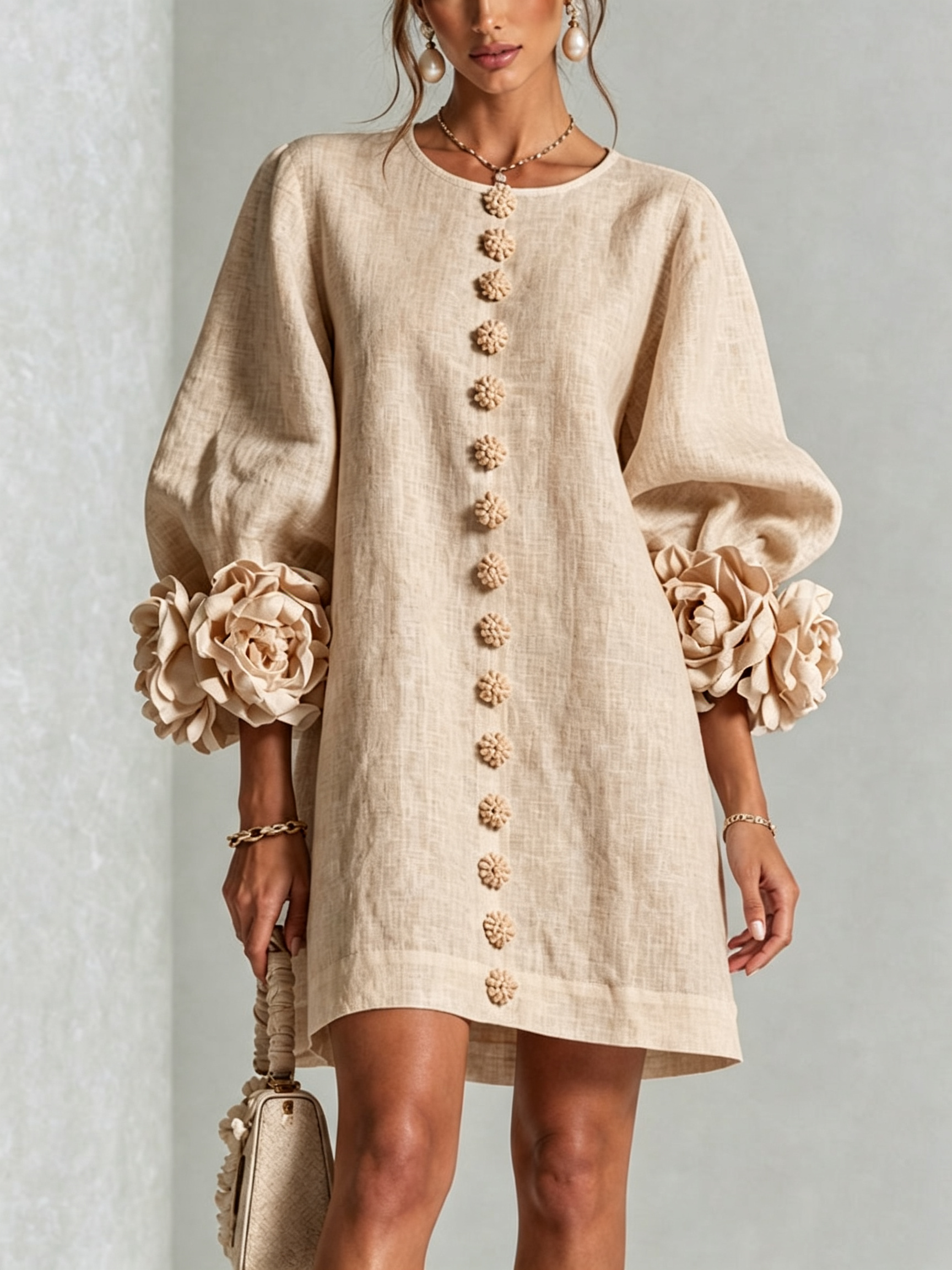 MABEL | Relaxed Round Neck Mini Dress