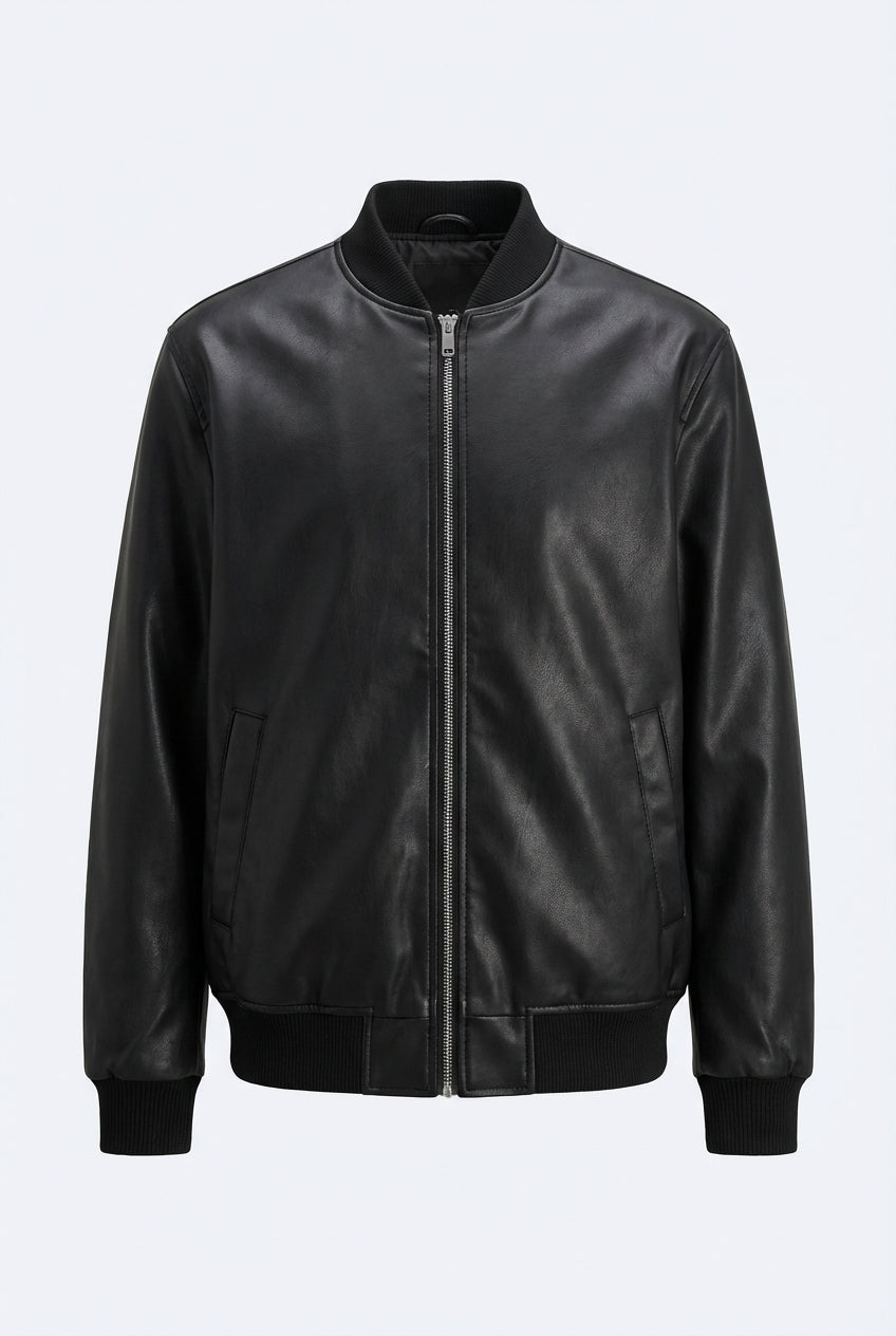 Leather Bomber Jacket