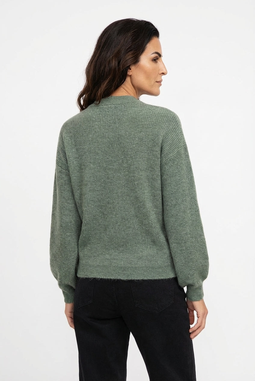 Ribbed Mock Neck Sweater
