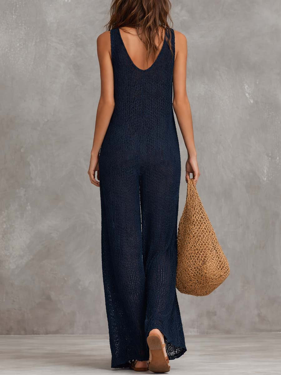 Bohemian Holiday Knitted Jumpsuit