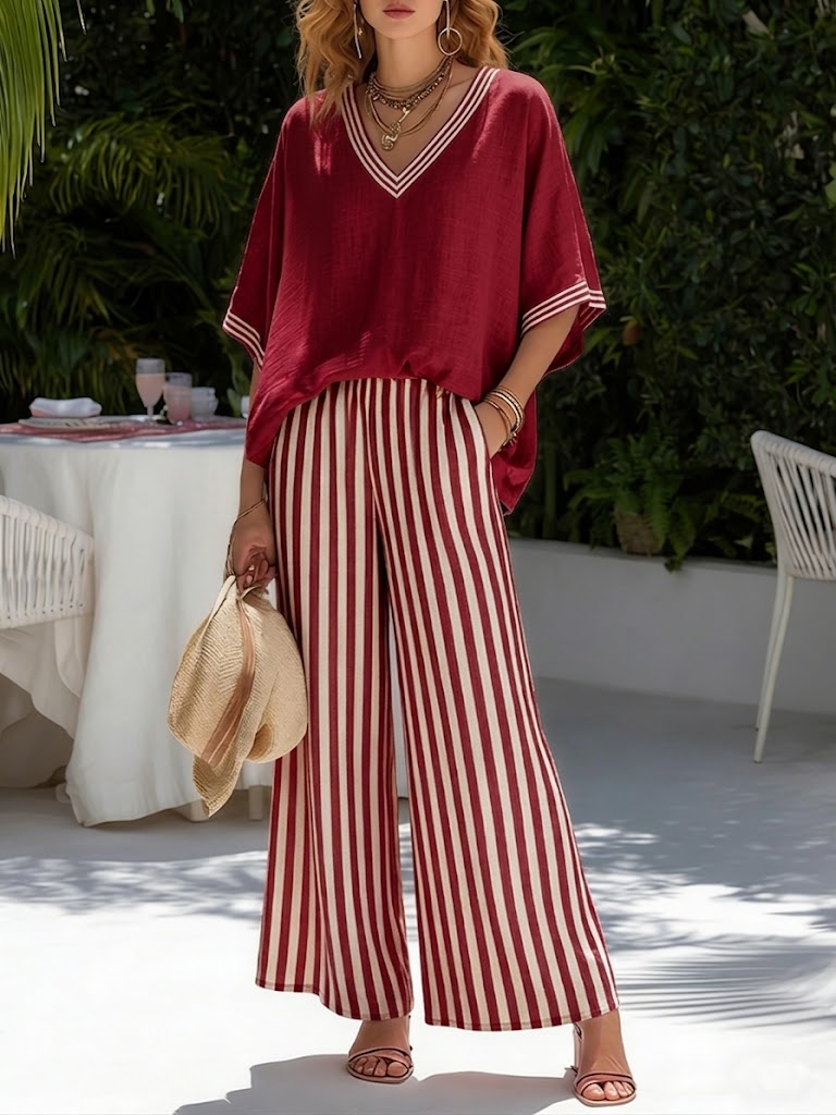 Striped Two-Piece Set