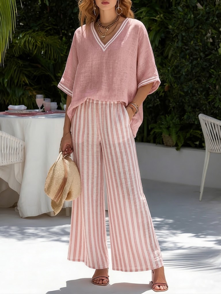 Striped Two-Piece Set
