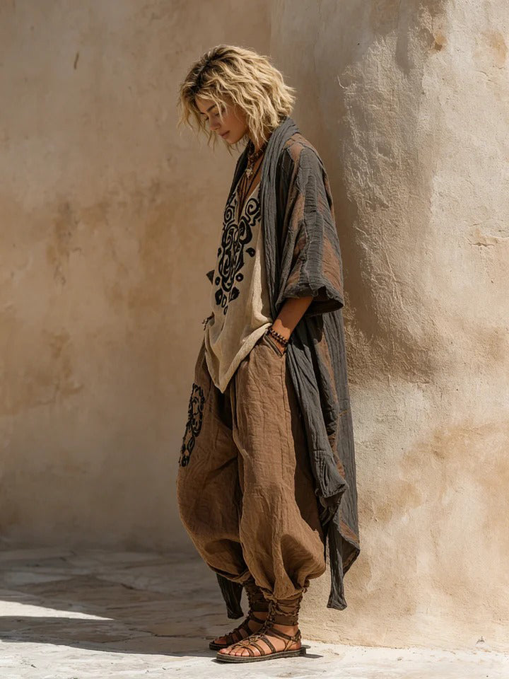 Boho Casual Loose Three-piece Set