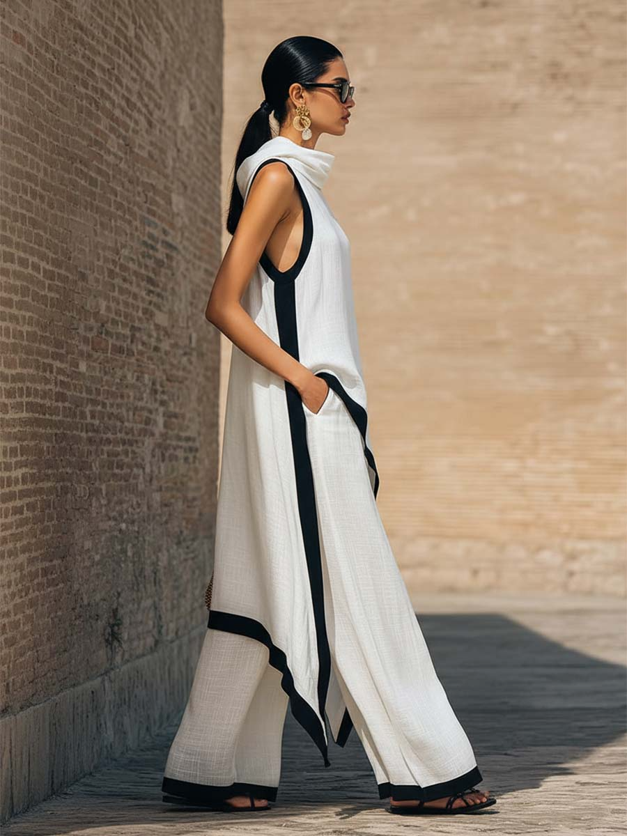 Artistic Cut Trim Elegant Two-piece Set