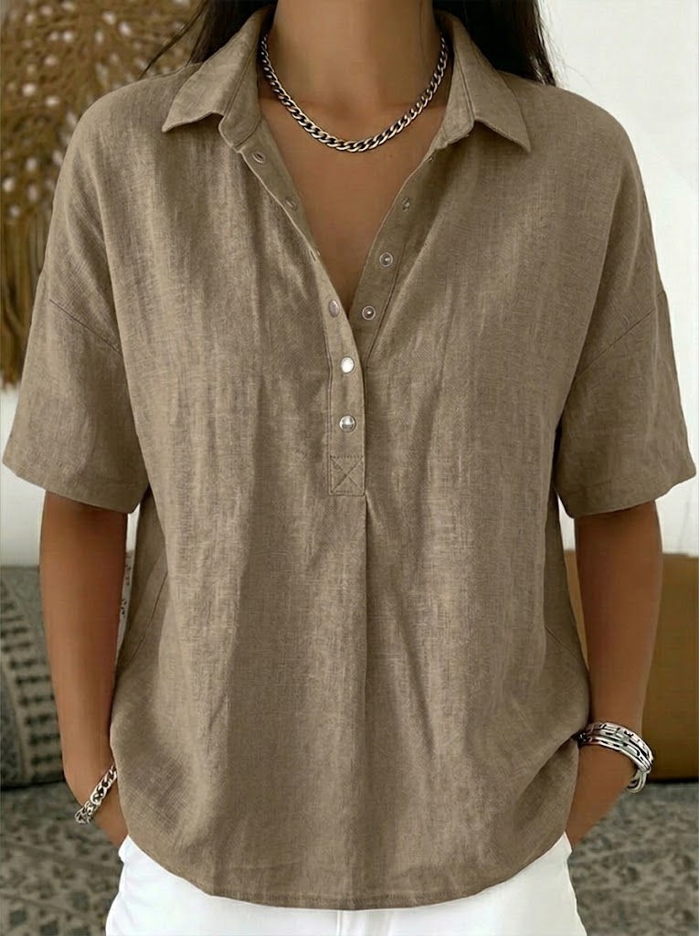 Women’s Polo Shirt – Casual Short Sleeve Summer Top