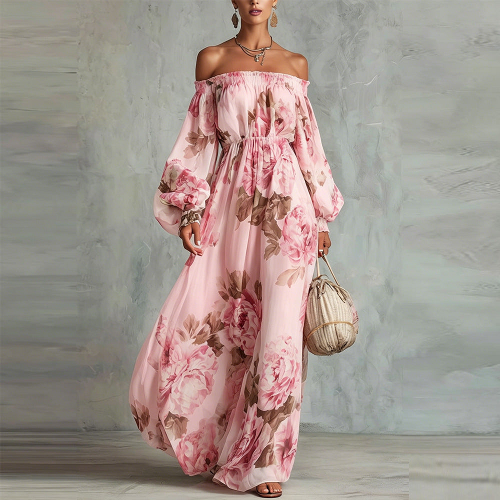 FLEUR | Off-Shoulder Floral Maxi Dress