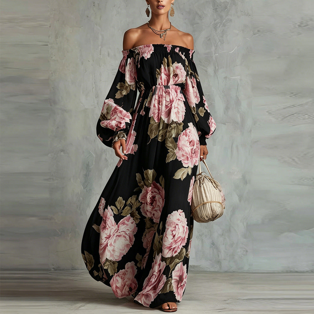 FLEUR | Off-Shoulder Floral Maxi Dress