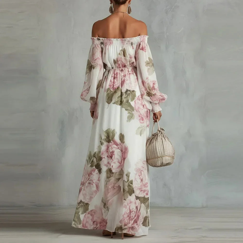 FLEUR | Off-Shoulder Floral Maxi Dress