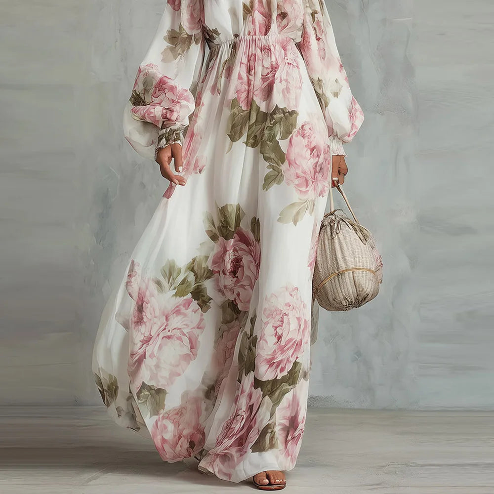 FLEUR | Off-Shoulder Floral Maxi Dress