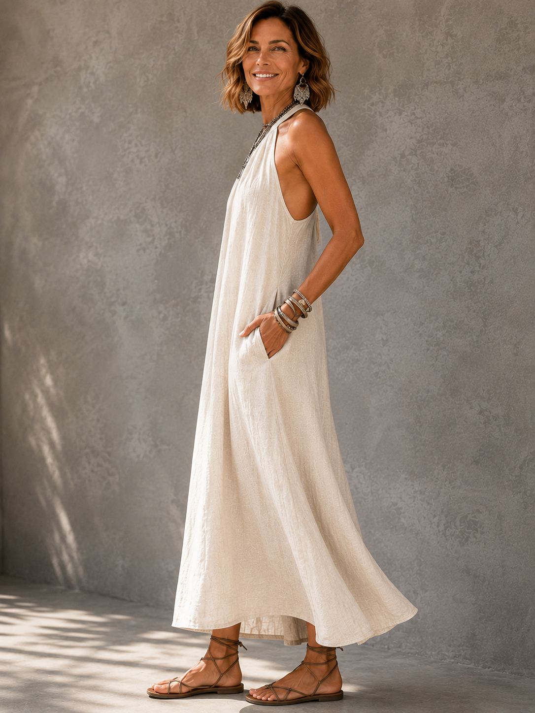 SIENNA | Effortless Halter Maxi Dress