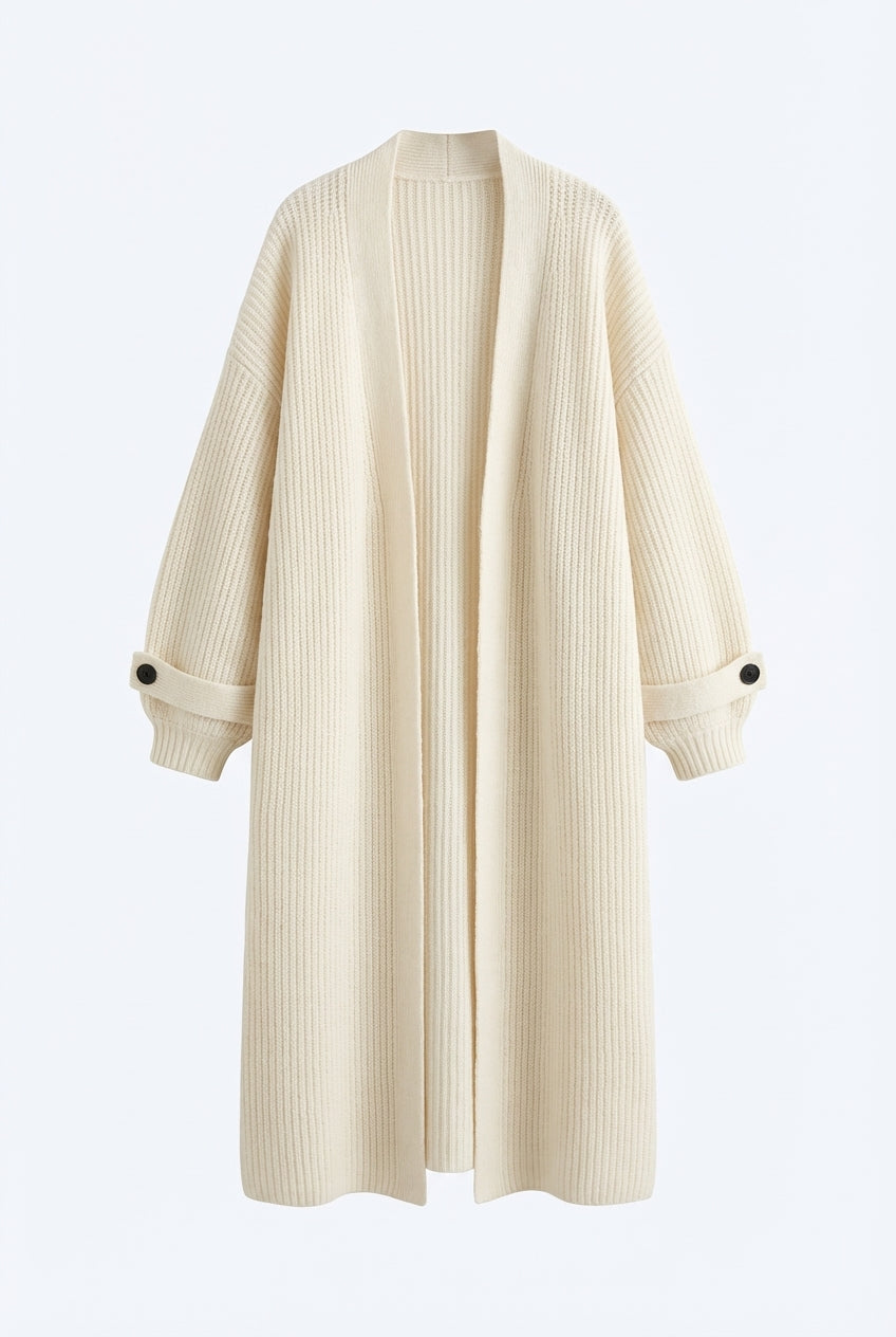 Long Cardigan Open Front Coat